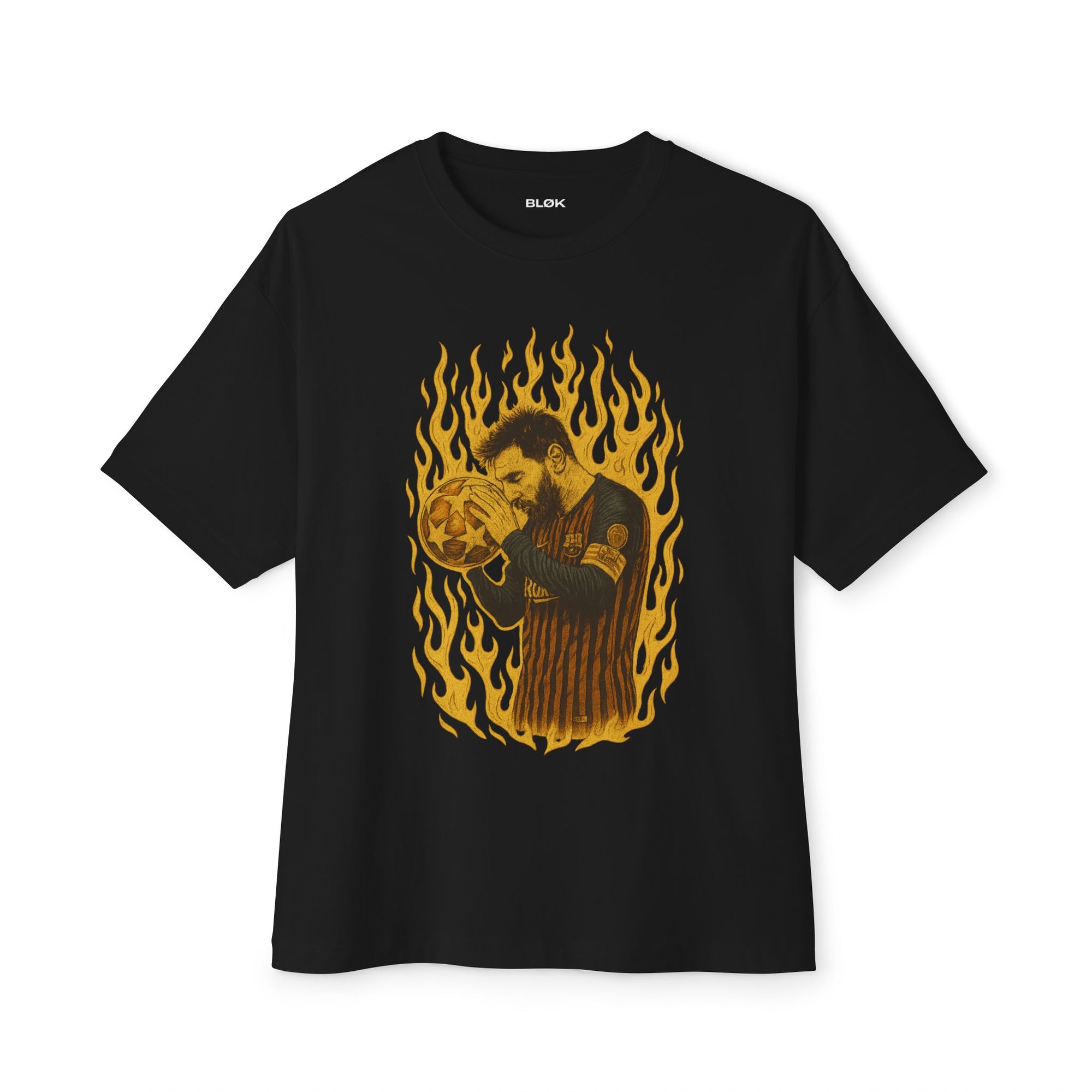 Goat Flame-Graphic Unisex Oversized Boxy Tee