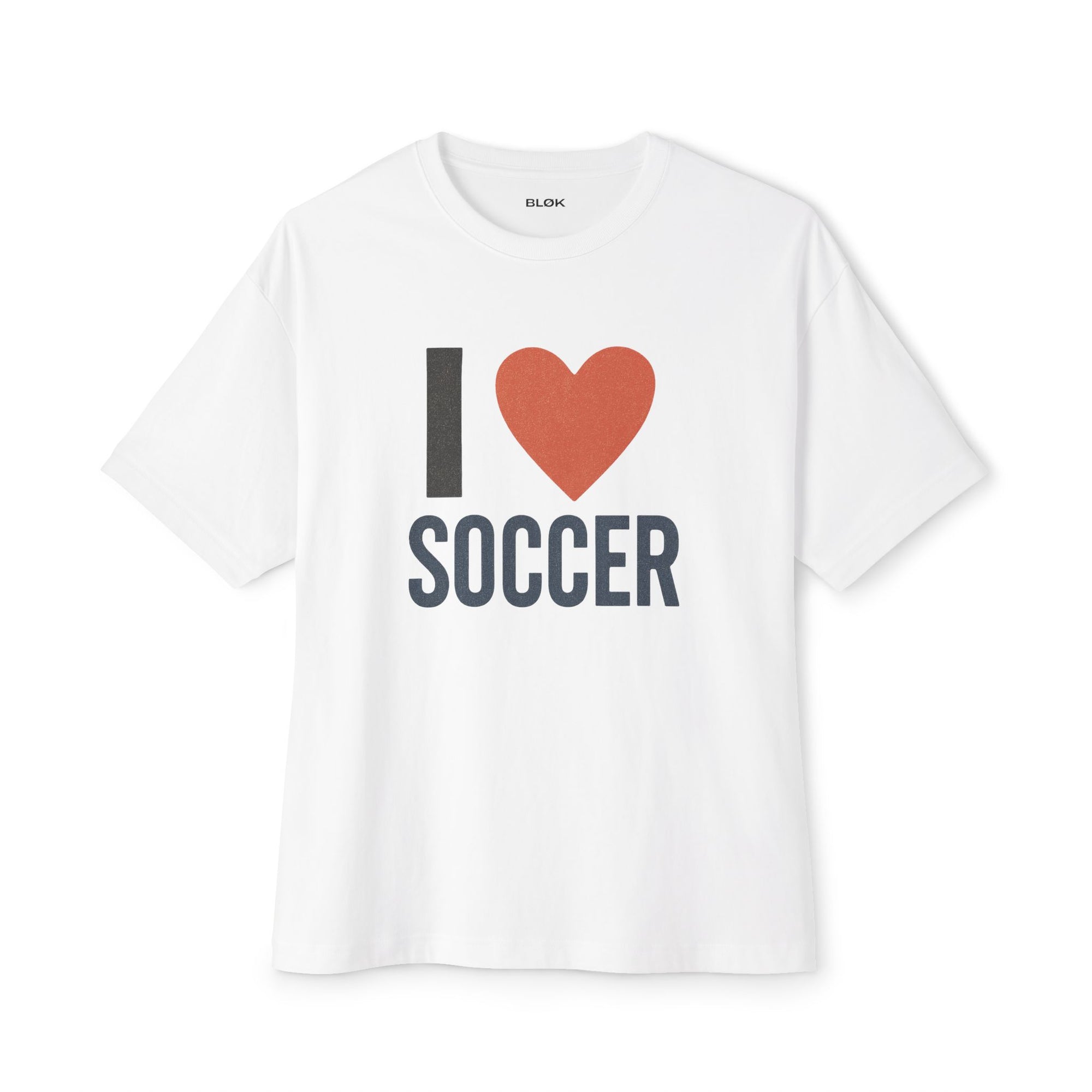 I Love Soccer Unisex Oversized Boxy Tee